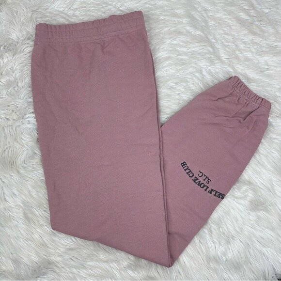 Mayfair NWT Purple S.L.C Self Love Club Athleisure Jogger Sweatpants M-L/W29/L30 - Picture 2 of 11